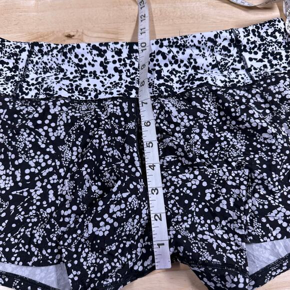 Lululemon Run Times Short II 4" Chirasu Black Chirakasu Alpine White Sz 6 EUC - Picture 8 of 9